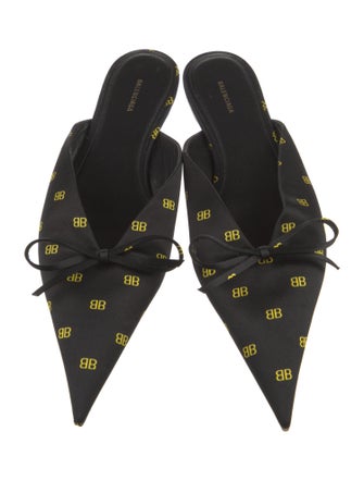 Balenciaga Satin Printed Mules