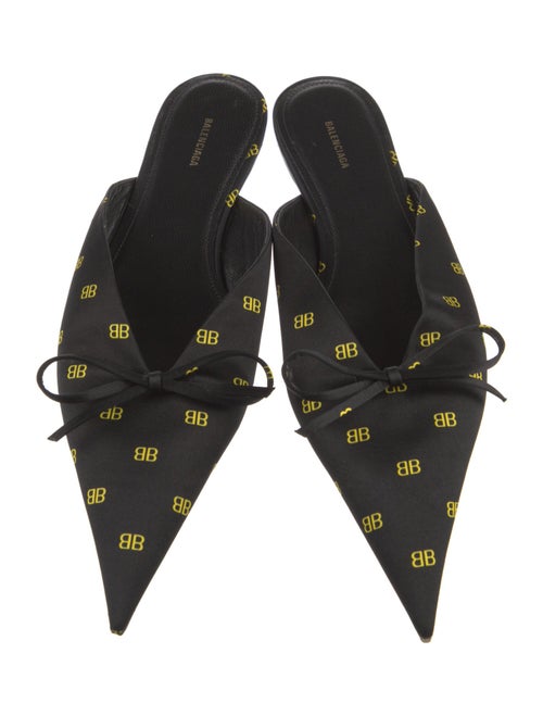 Balenciaga Satin Printed Mules