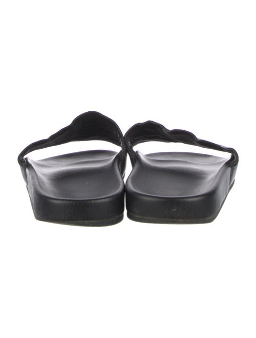Balenciaga Signature Logo Leather Slides