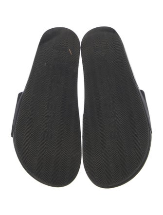 Balenciaga Signature Logo Leather Slides