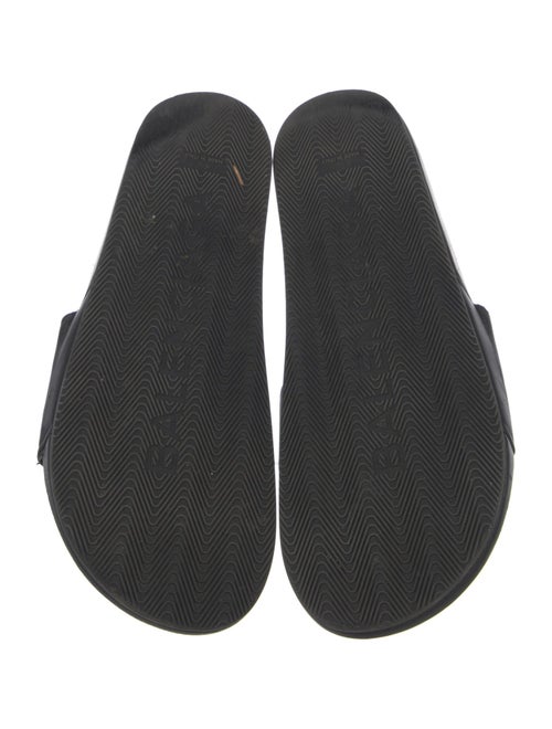 Balenciaga Signature Logo Leather Slides