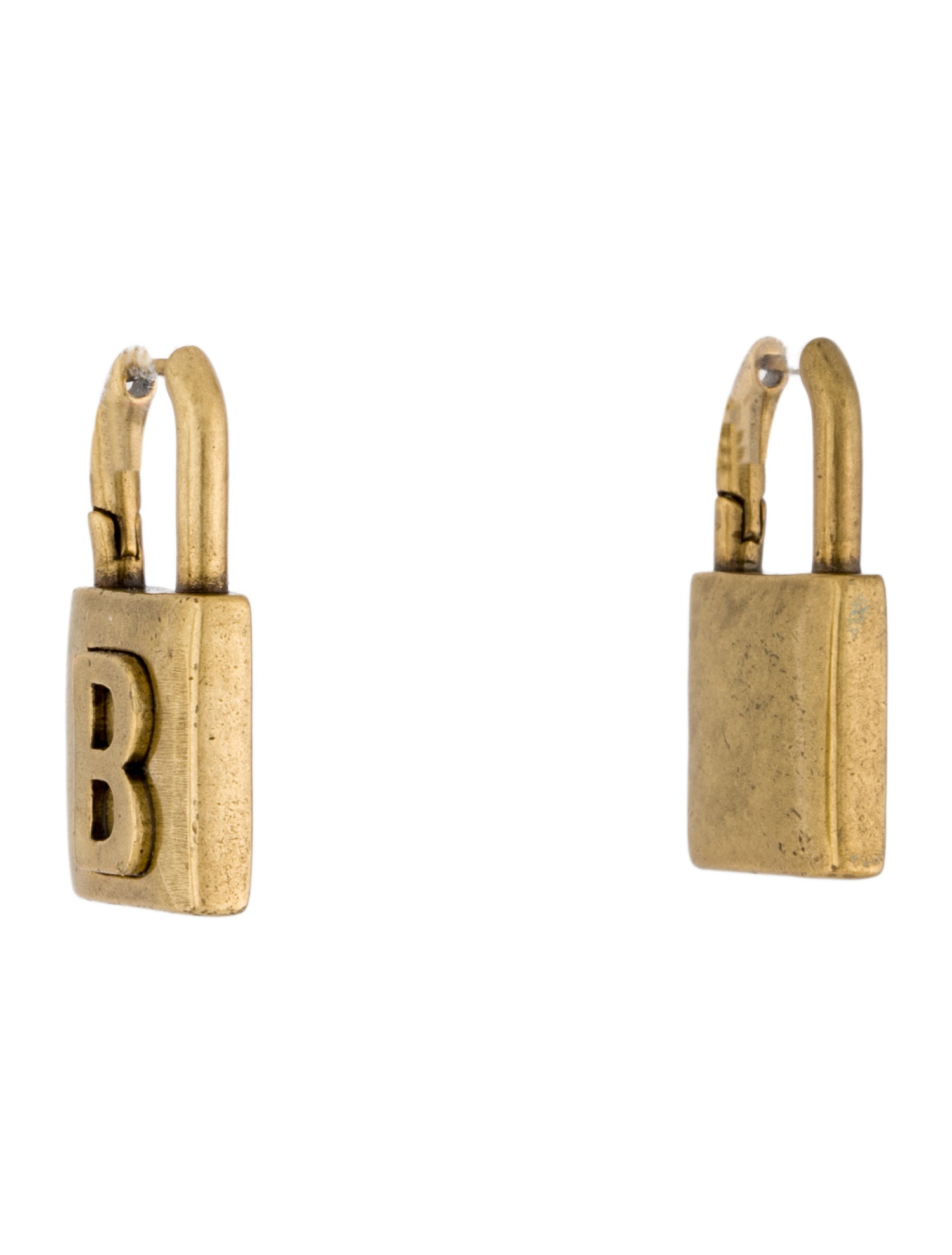 Balenciaga Lock Drop Earrings
