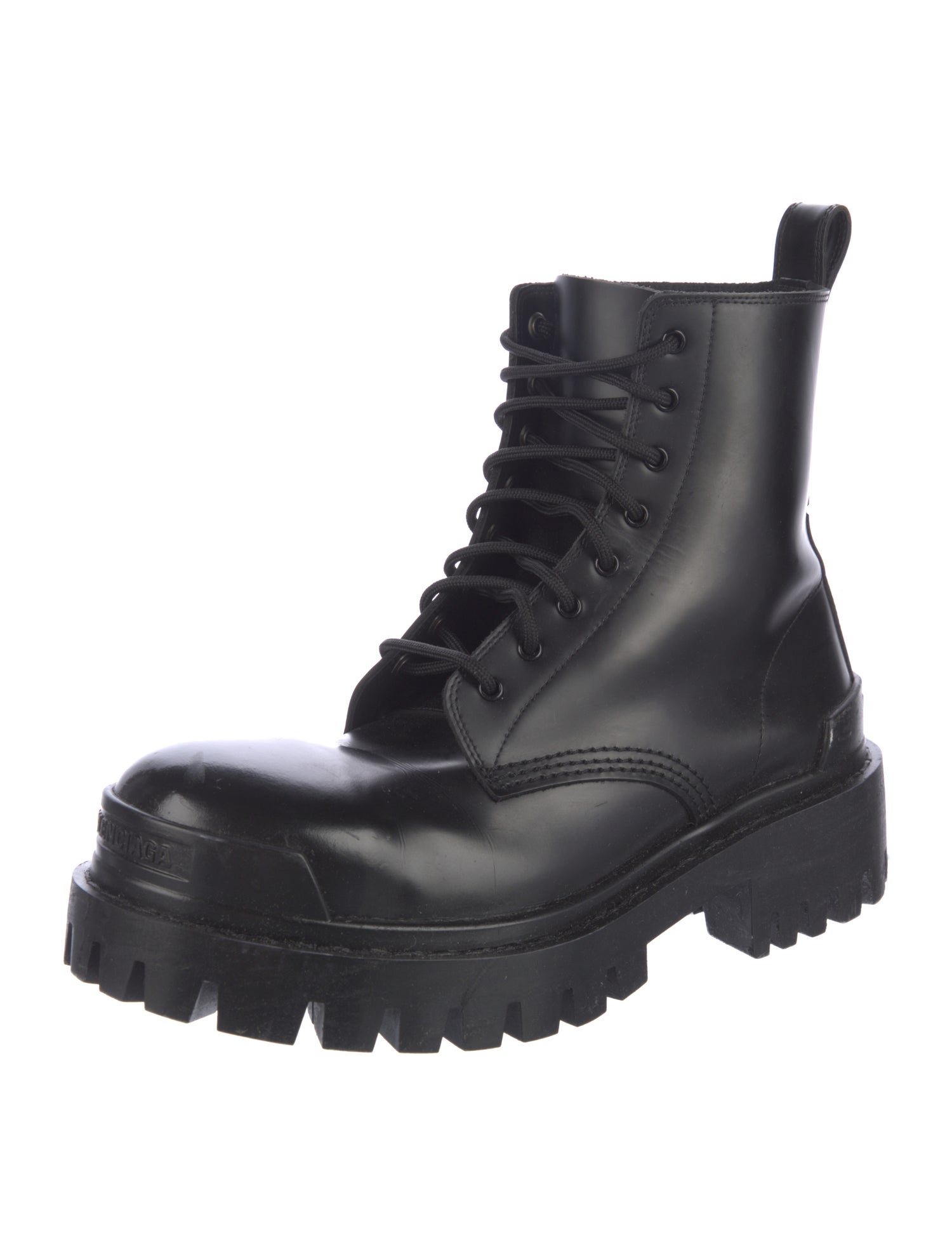 Balenciaga Leather Combat Boots