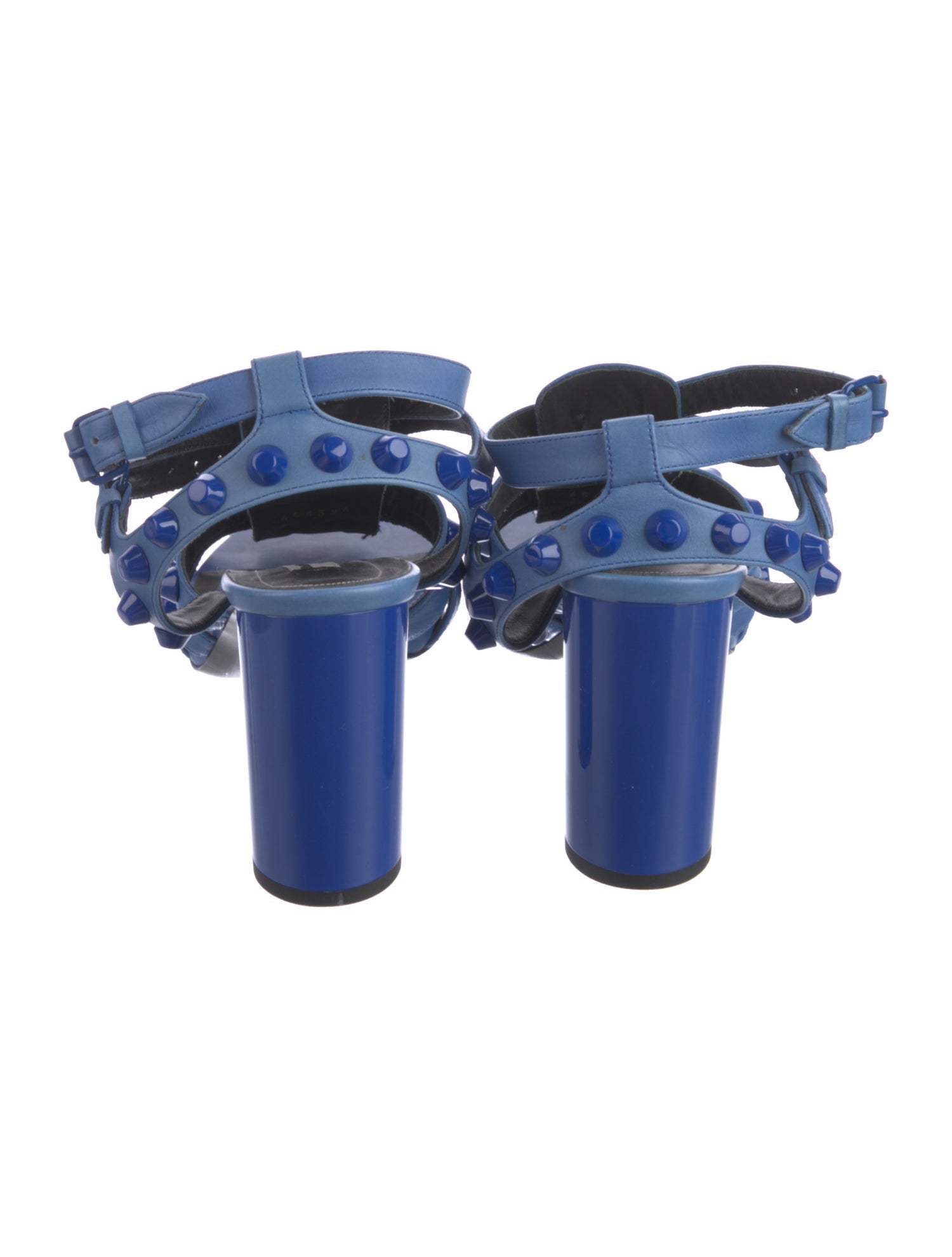 Balenciaga Leather Studded Accents Gladiator Sandals