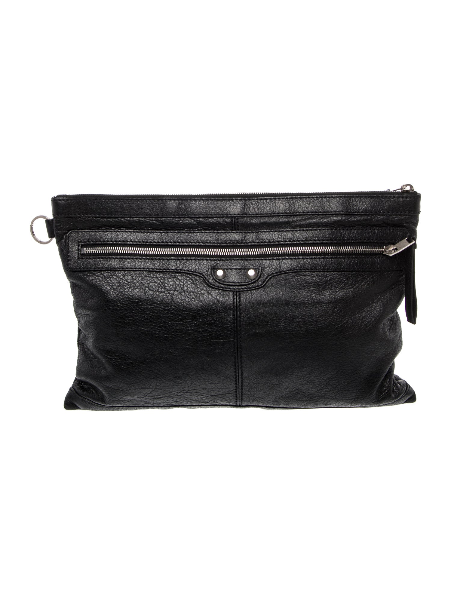 Balenciaga Leather Motocross Clutch