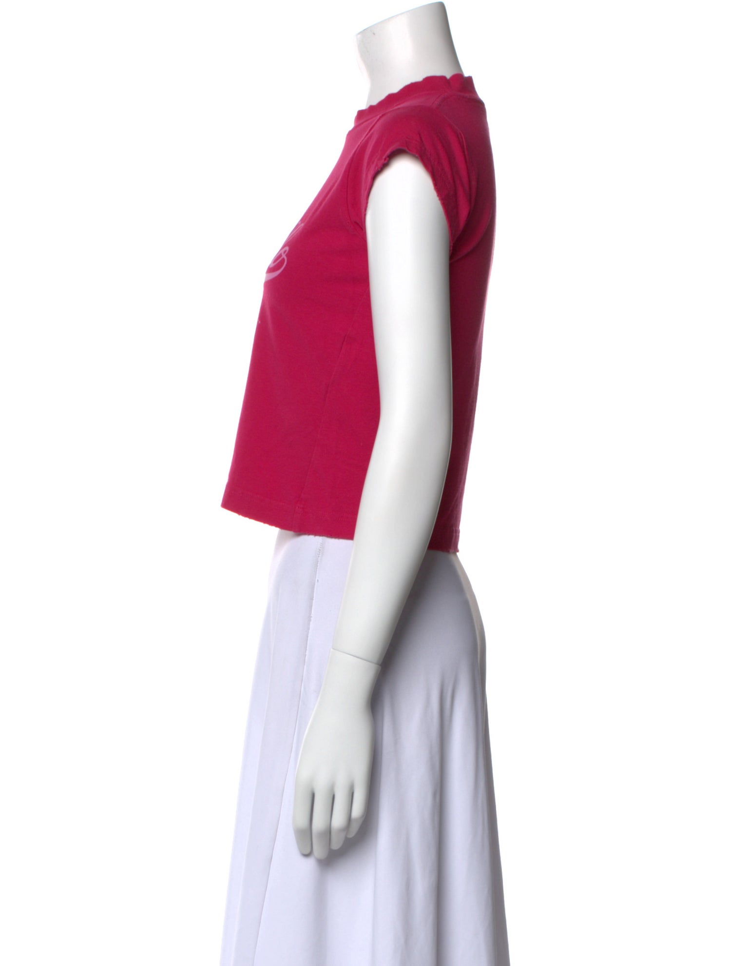 Balenciaga 2024 Graphic Print Crop Top