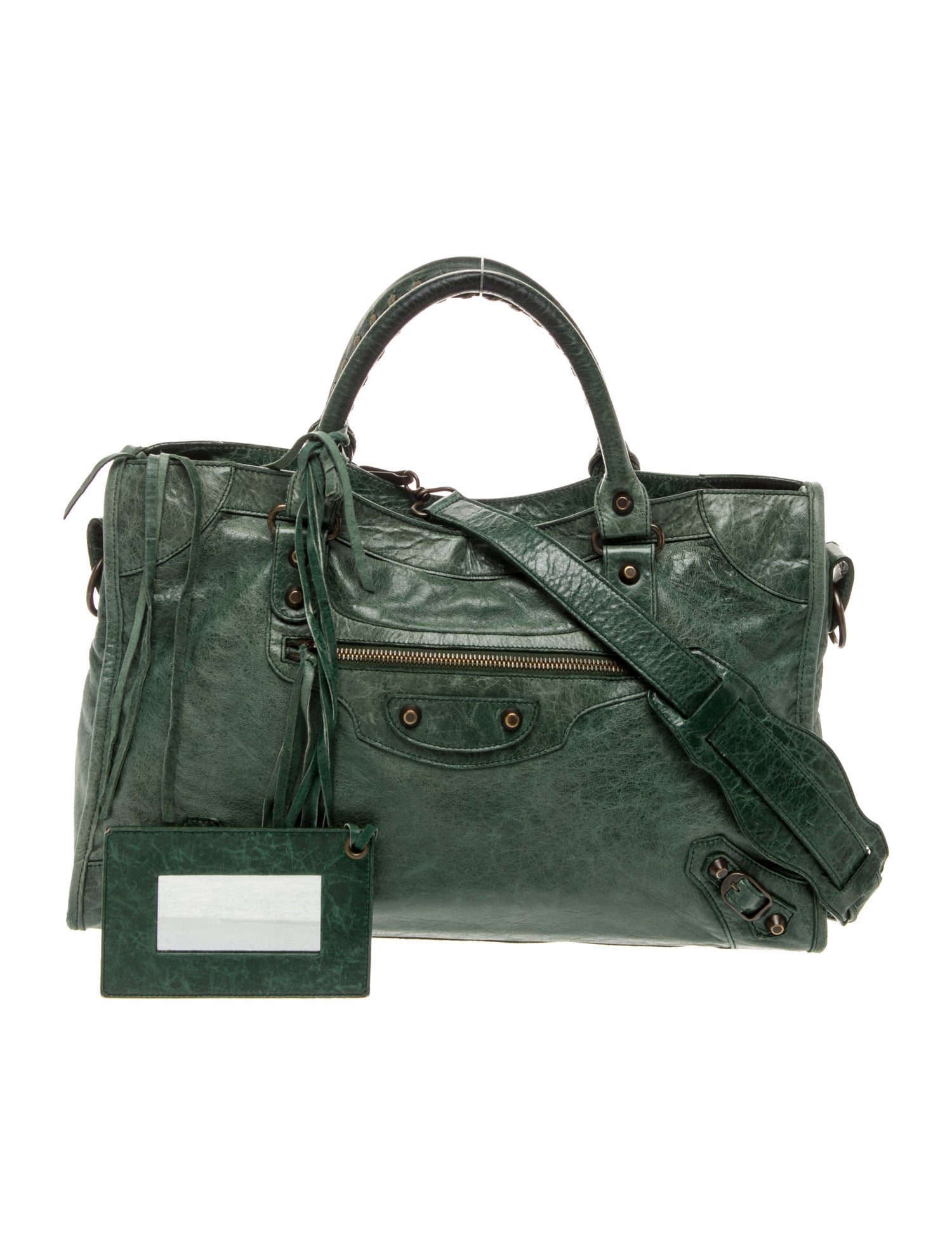 Balenciaga Leather Motocross Classic City Medium