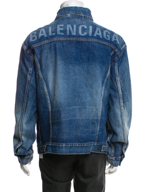 Balenciaga 2017 Signature Logo Denim Jacket