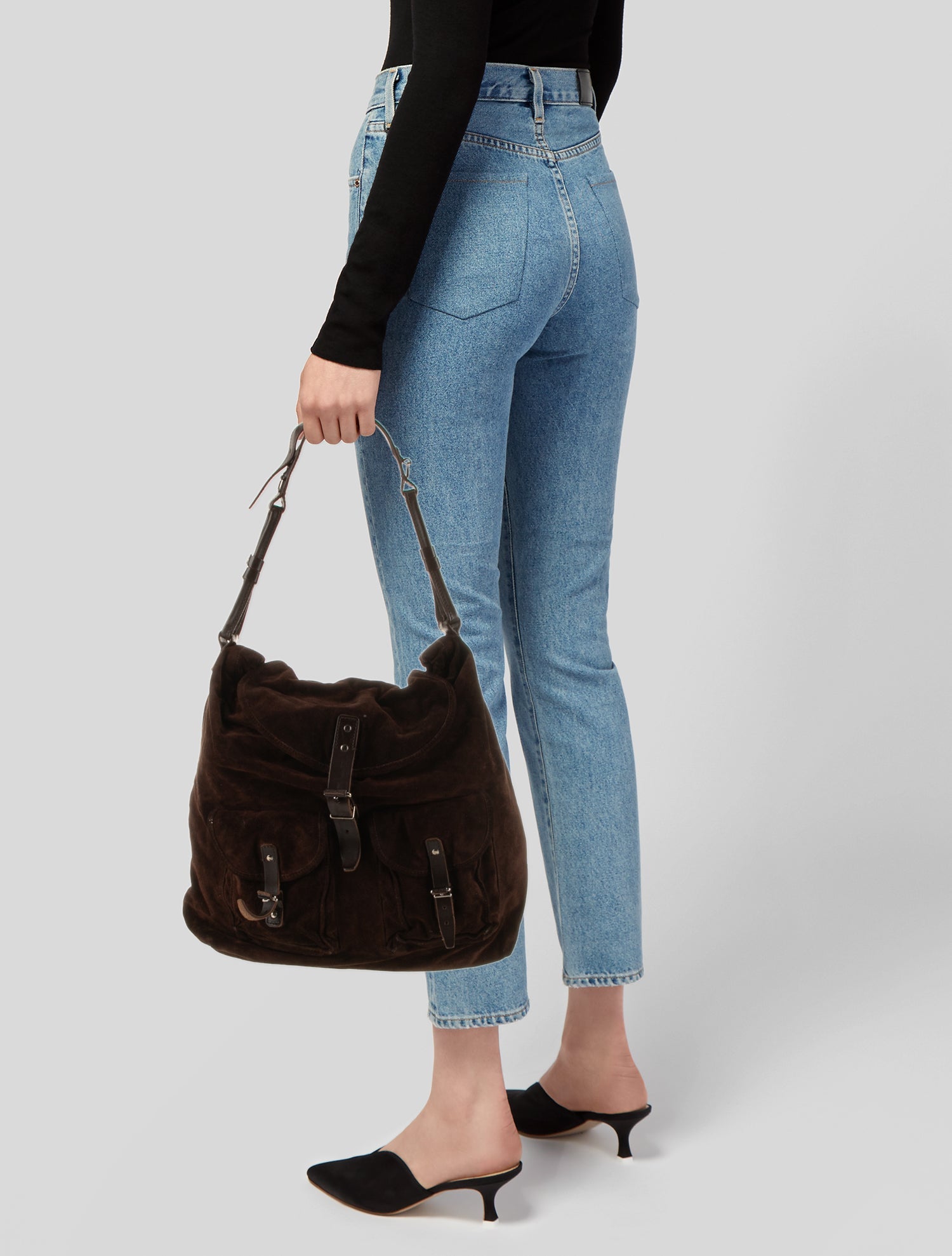 Balenciaga Suede Messenger Bag