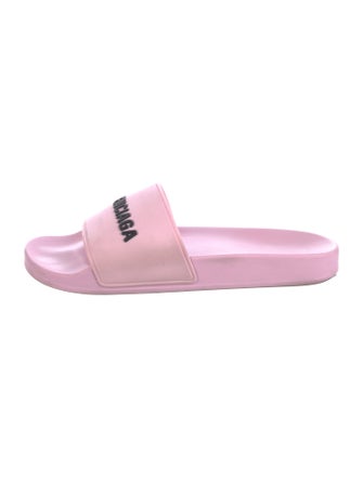 Balenciaga Rubber Graphic Print Slides