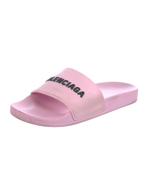 Balenciaga Rubber Graphic Print Slides