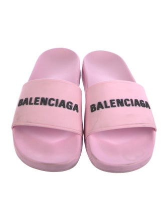 Balenciaga Rubber Graphic Print Slides