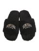 Balenciaga Faux Fur Printed Slides