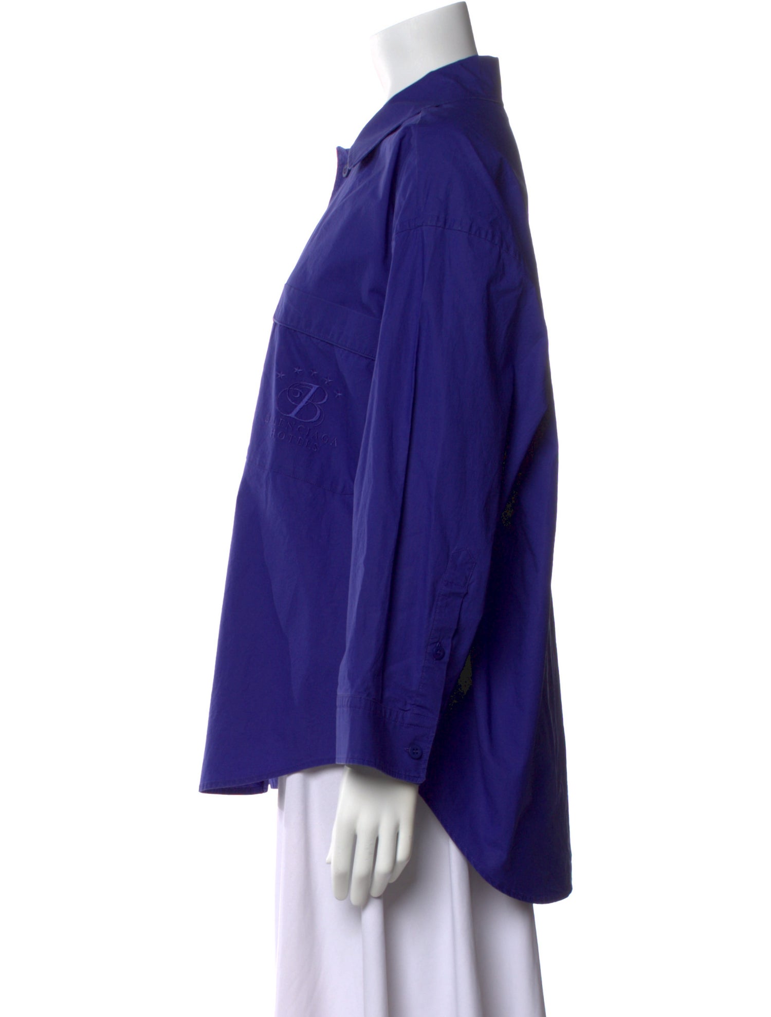 Balenciaga 2021 Long Sleeve Button-Up Top