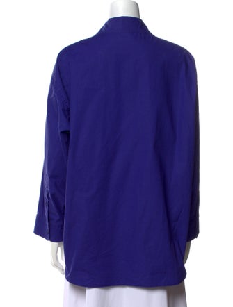 Balenciaga 2021 Long Sleeve Button-Up Top