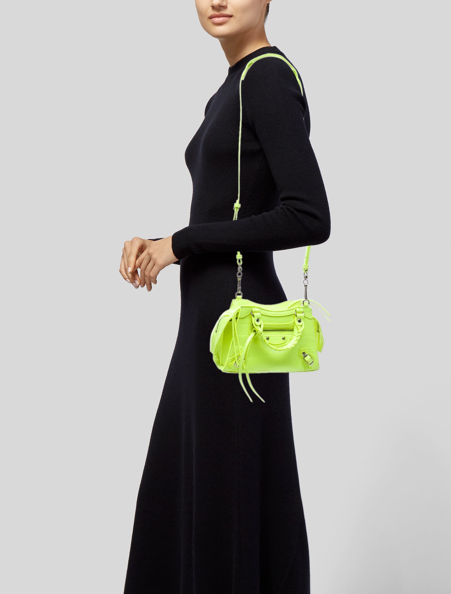 Balenciaga Embossed Leather Classic City Mini