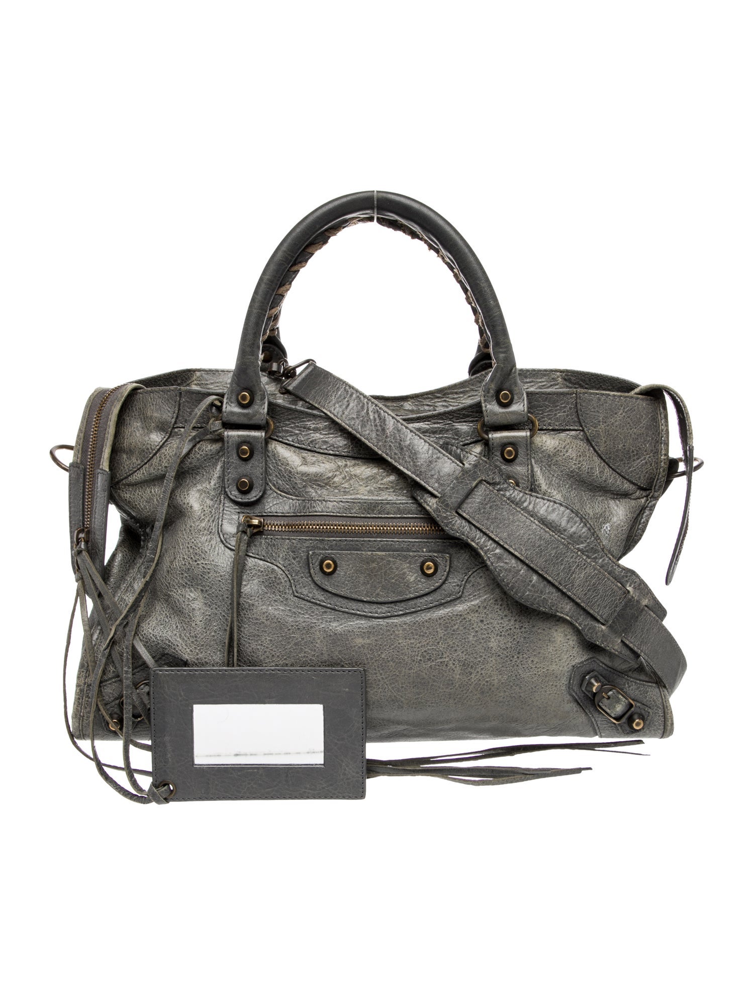 Balenciaga Leather Motocross Classic City Medium