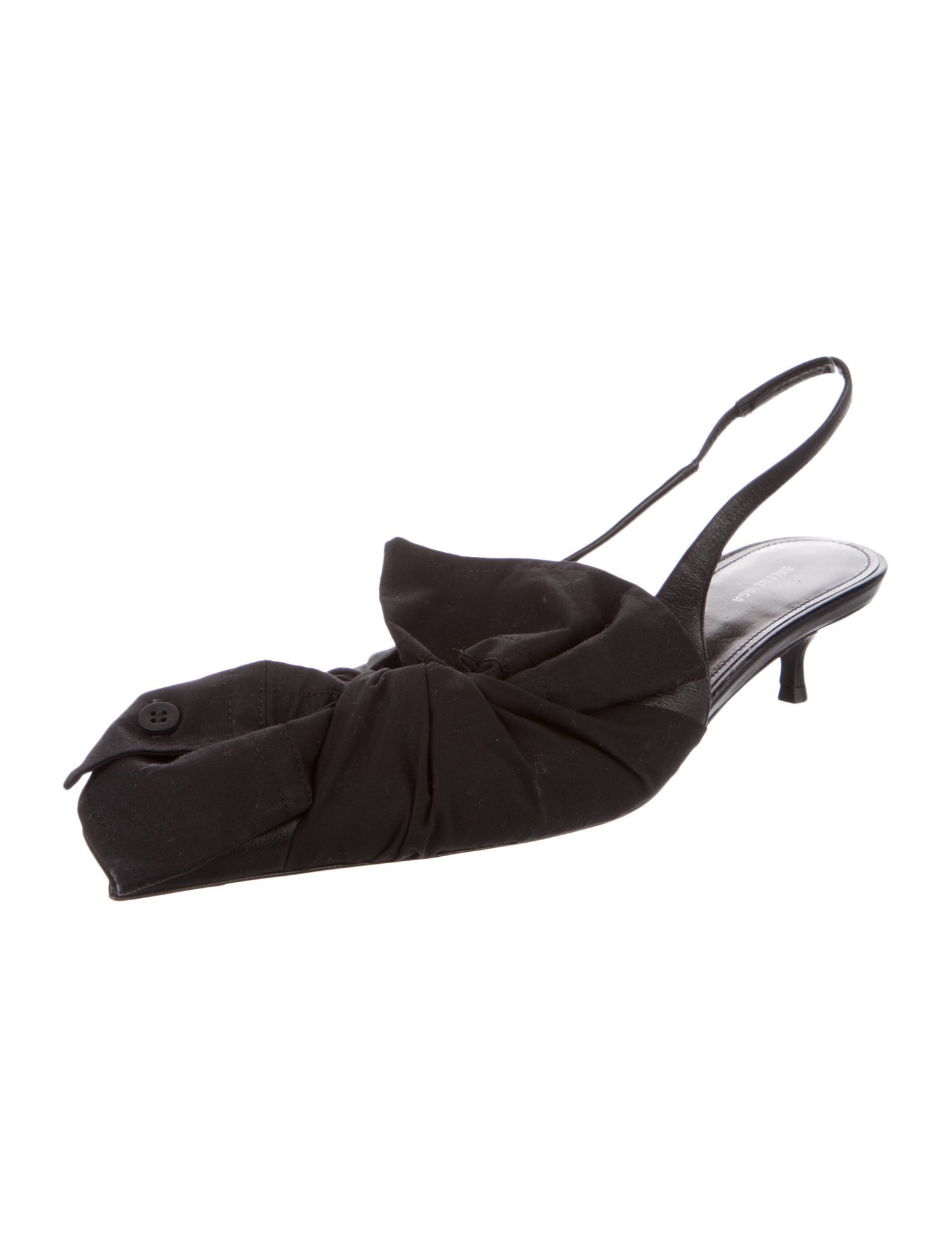 Balenciaga Bow Accents Slingback Pumps