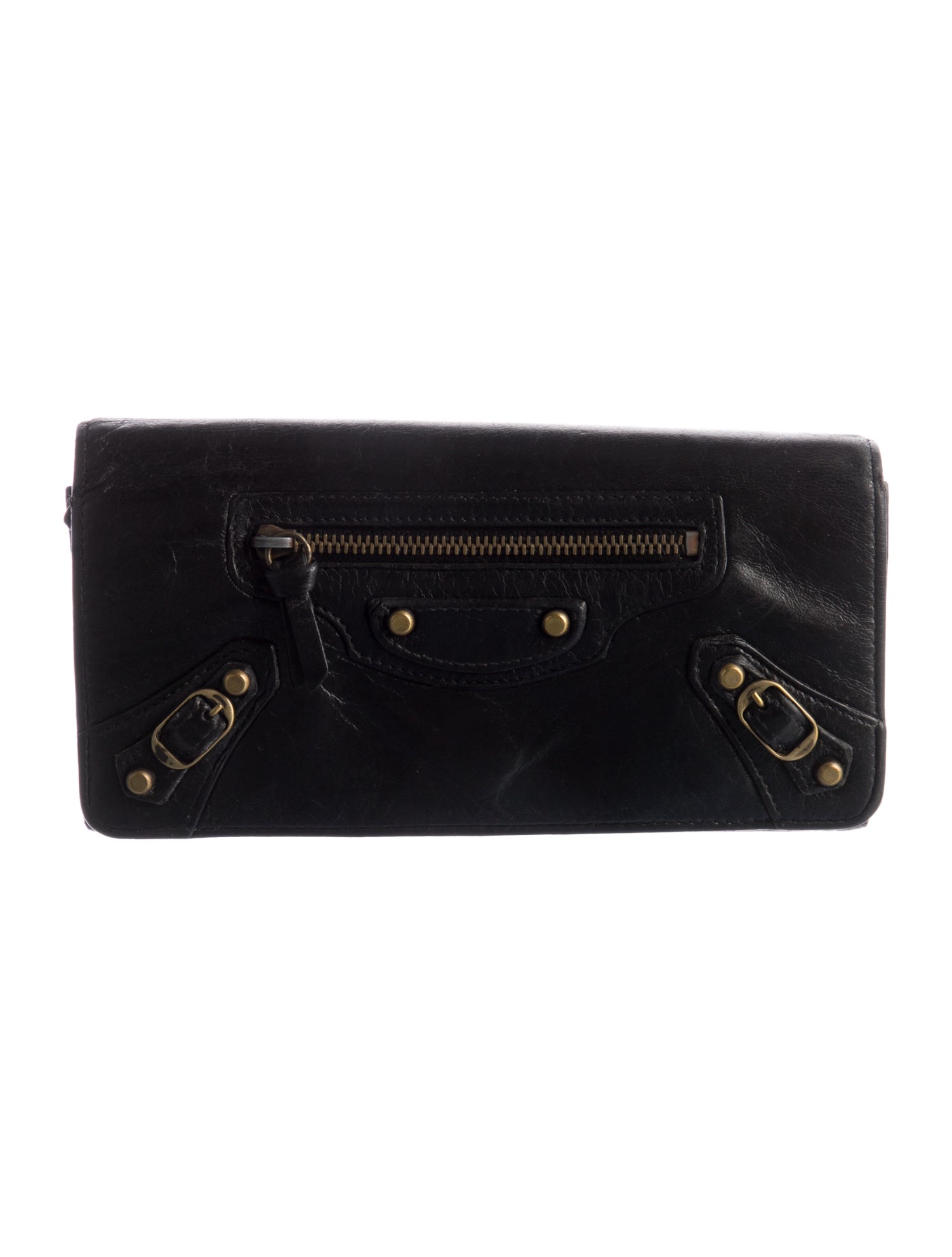 Balenciaga Motocross Classic Money Wallet Leather Continental Wallet