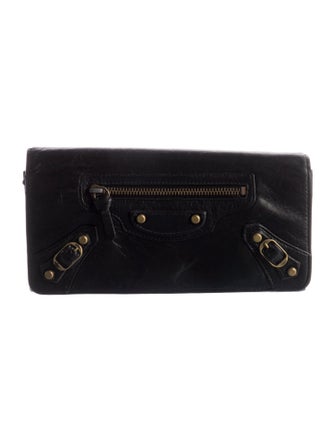 Balenciaga Motocross Classic Money Wallet Leather Continental Wallet