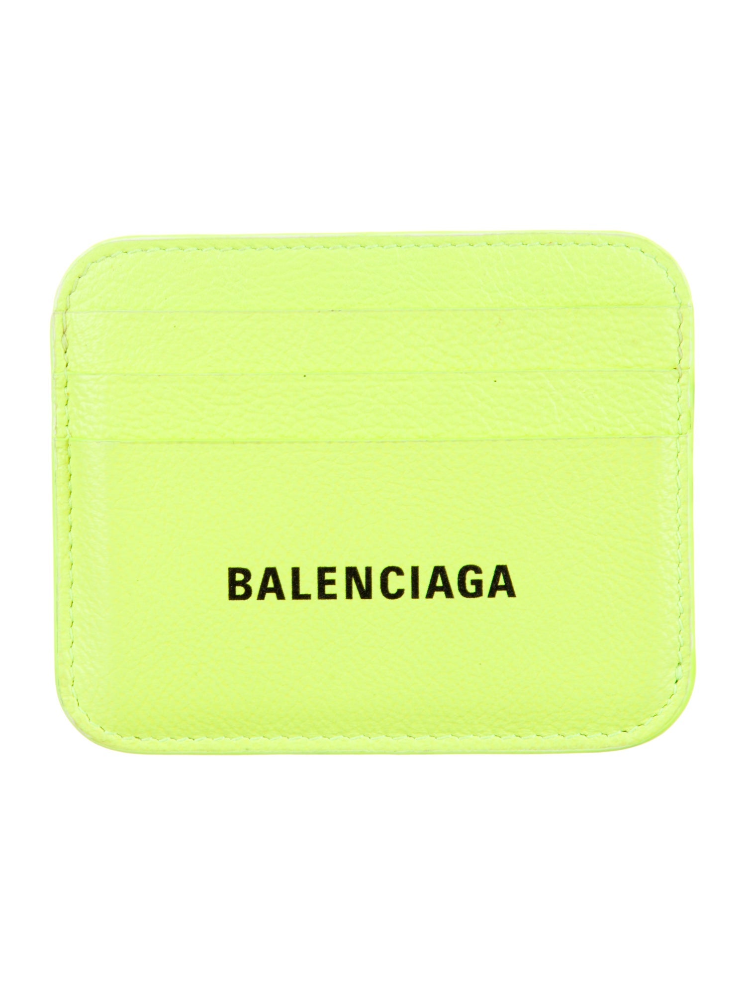 Balenciaga Leather Graphic Print Wallet