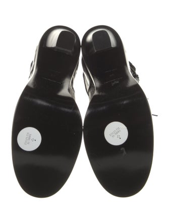 Balenciaga Leather Animal Print Lace-Up Boots