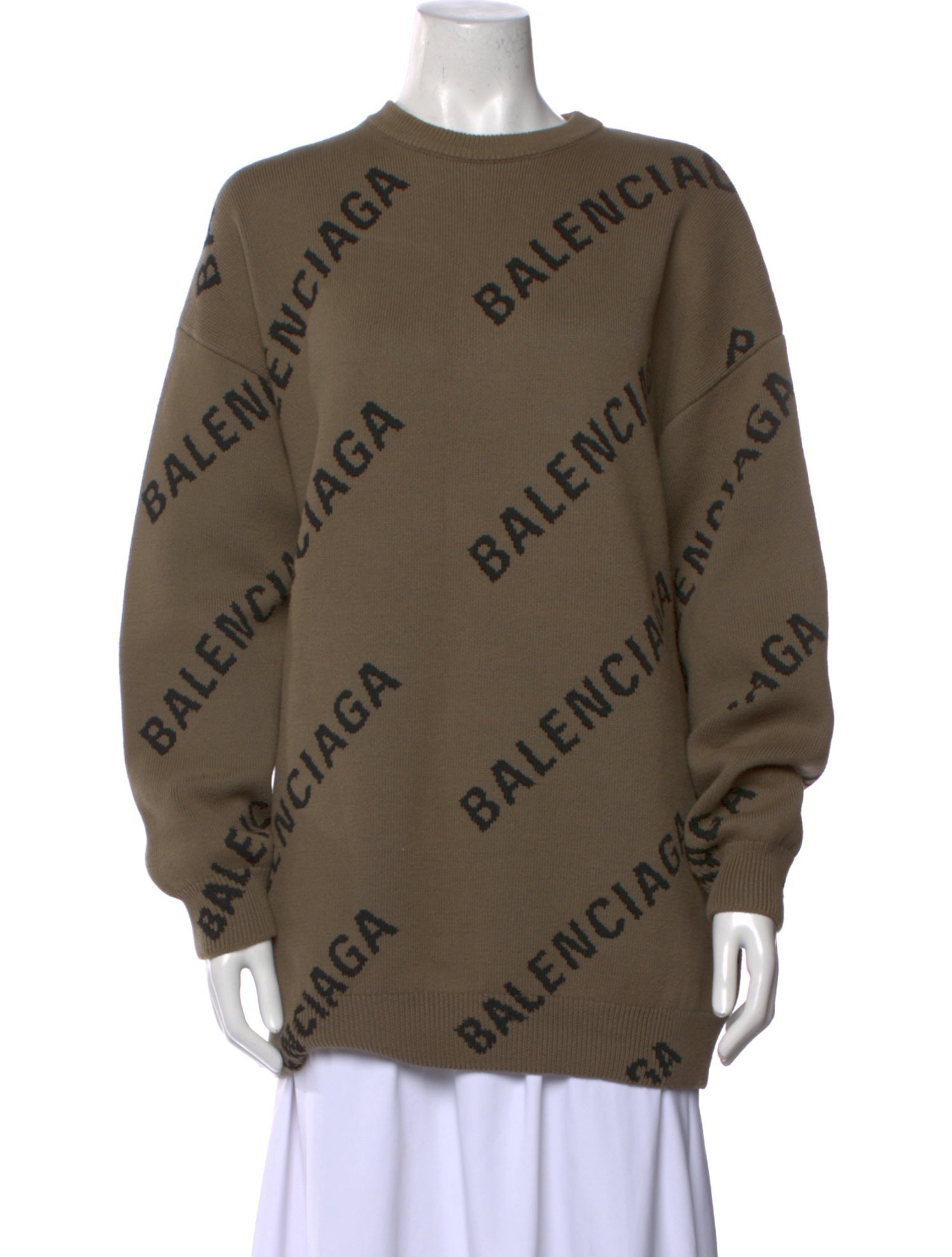Balenciaga 2021 All Over Logo Sweater