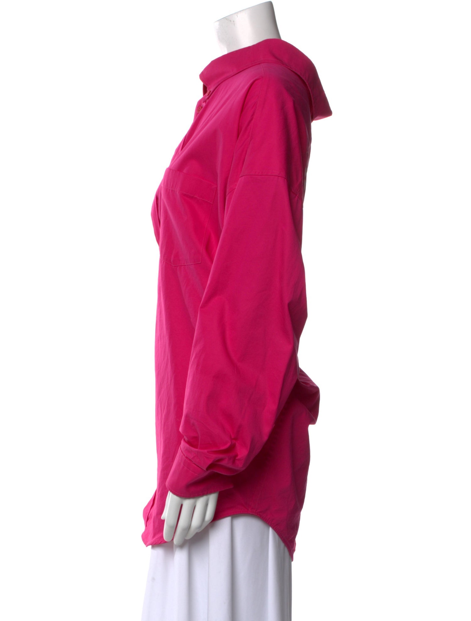 Balenciaga 2021 Long Sleeve Button-Up Top