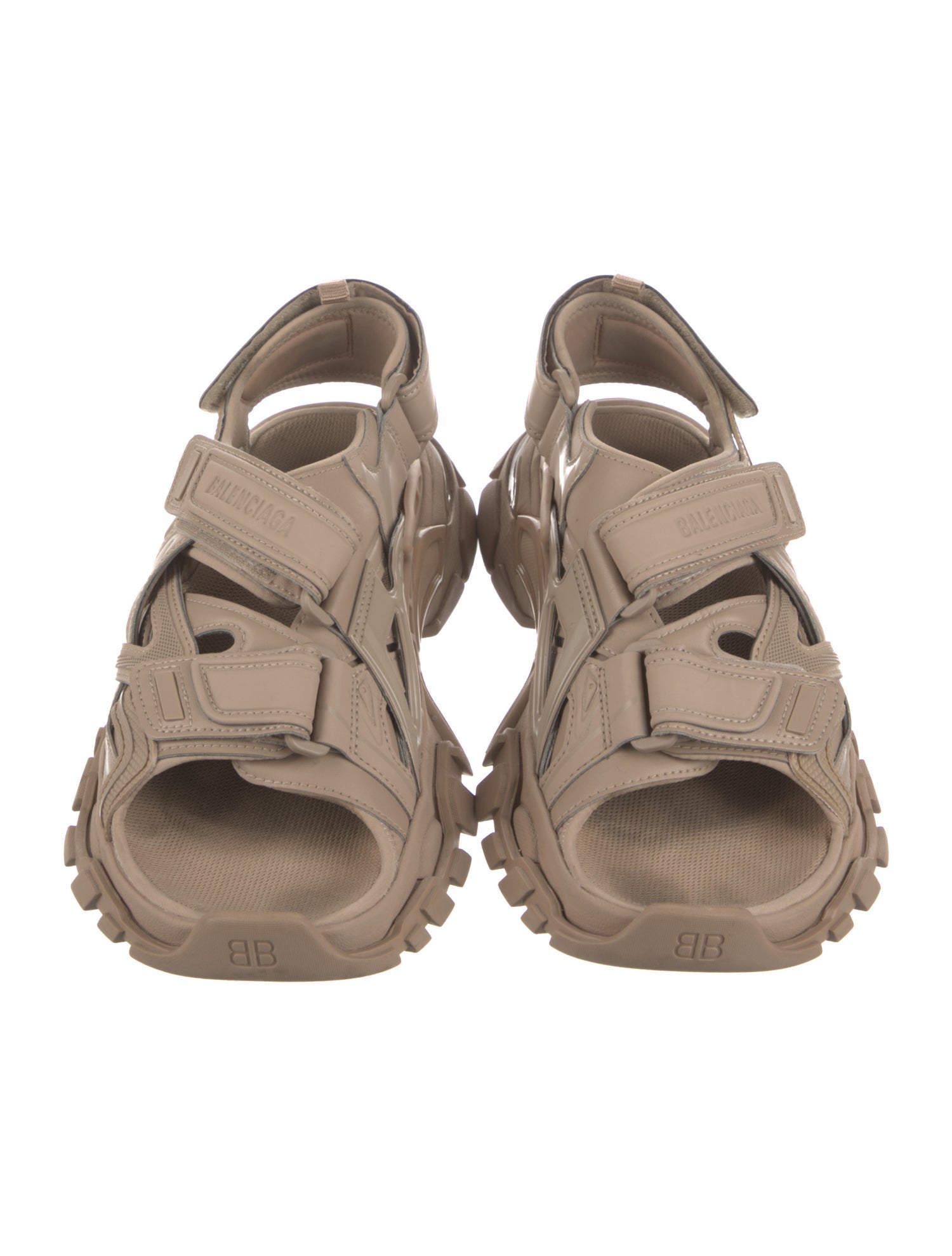 Balenciaga Track Sandal Leather Slingback Sandals