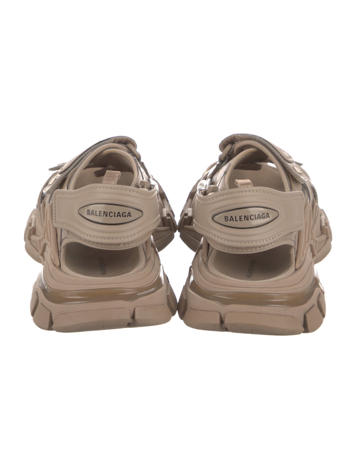 Balenciaga Track Sandal Leather Slingback Sandals