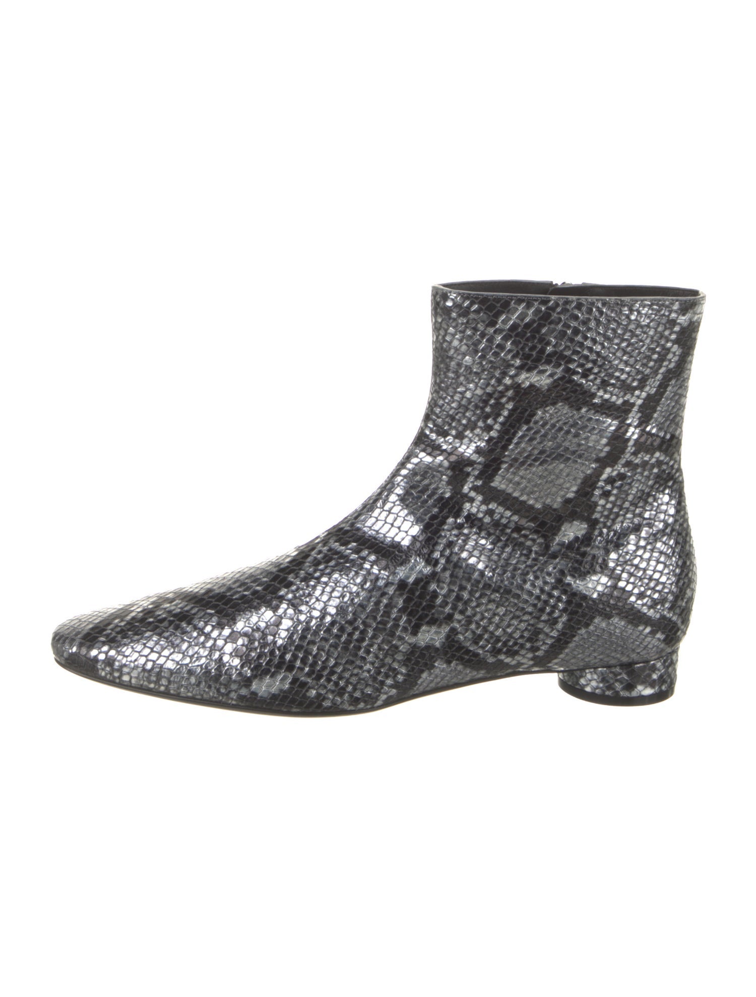 Balenciaga Embossed Leather Animal Print Boots