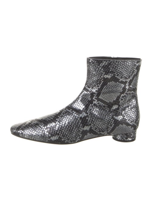Balenciaga Embossed Leather Animal Print Boots