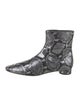 Balenciaga Embossed Leather Animal Print Boots