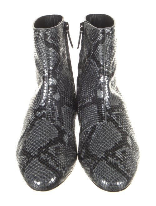 Balenciaga Embossed Leather Animal Print Boots