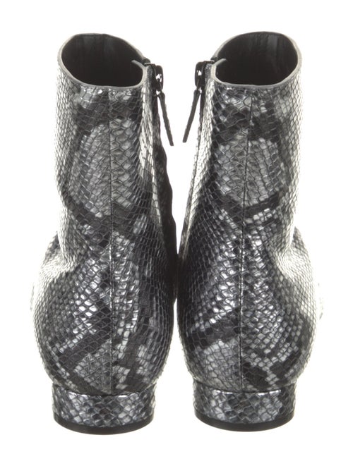 Balenciaga Embossed Leather Animal Print Boots