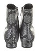 Balenciaga Embossed Leather Animal Print Boots