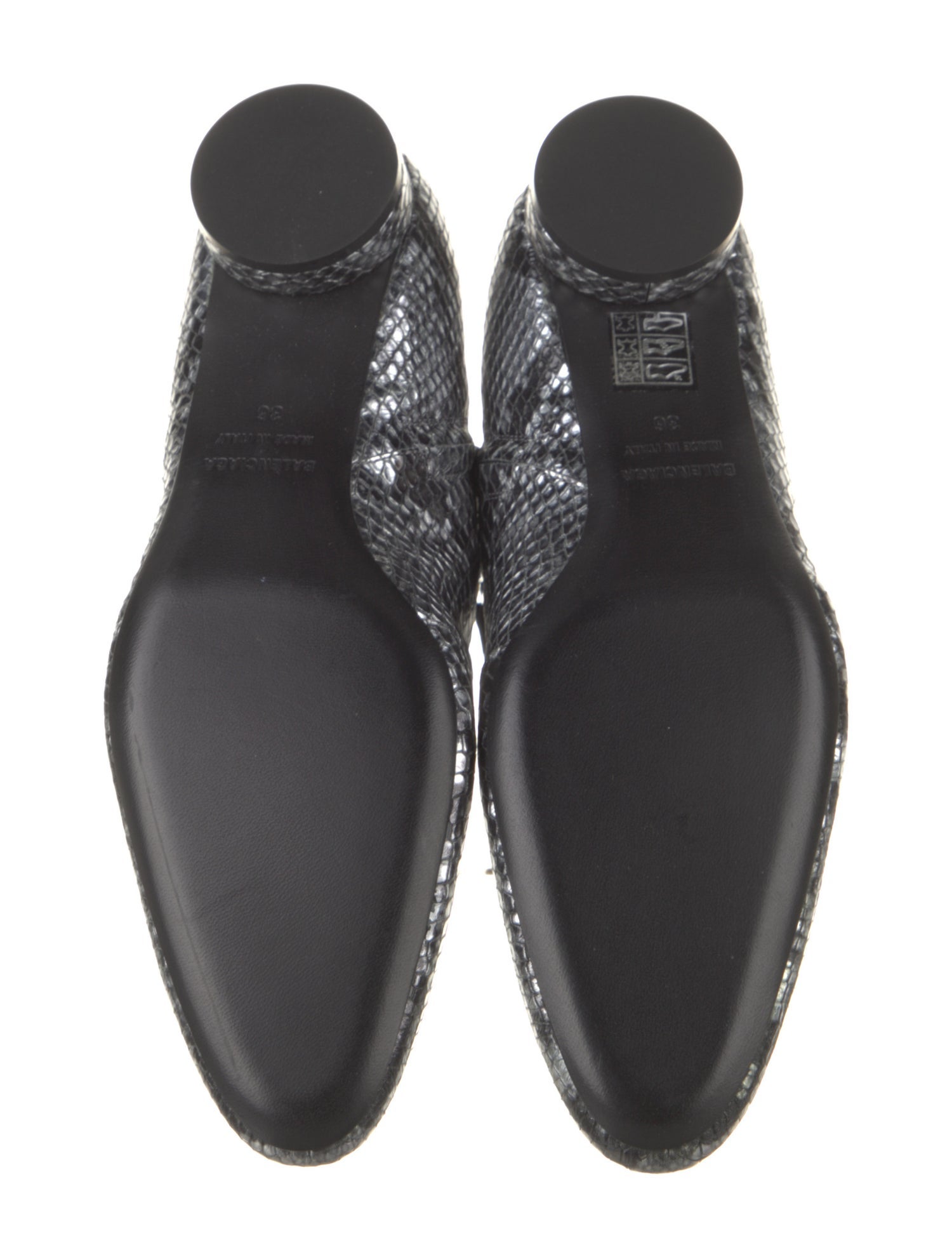 Balenciaga Embossed Leather Animal Print Boots