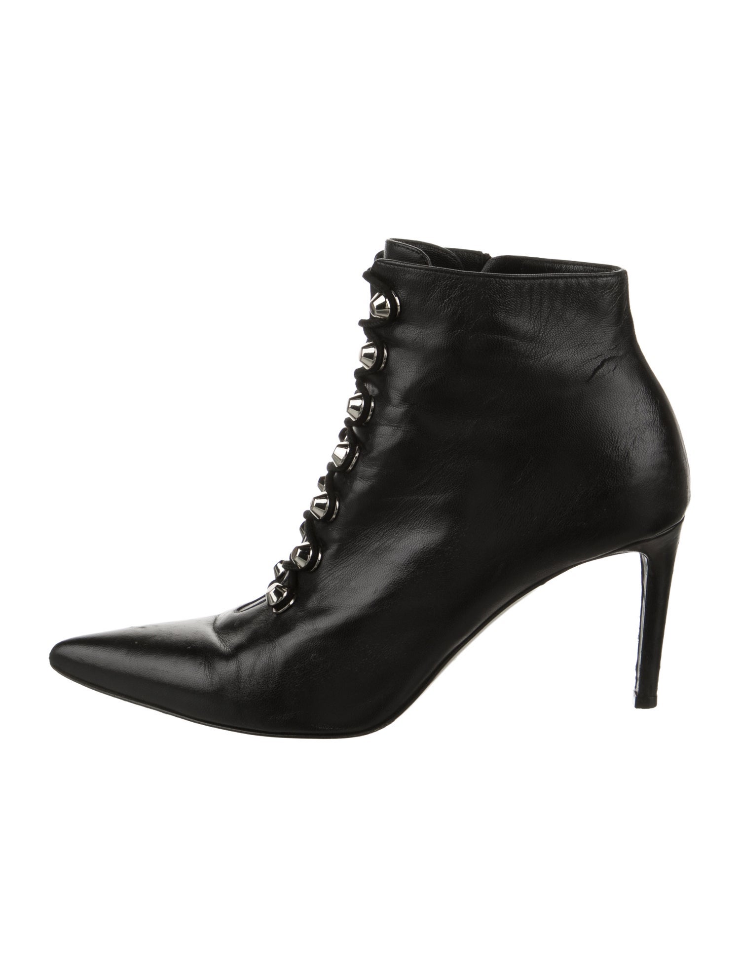 Balenciaga Leather Studded Accents Pumps