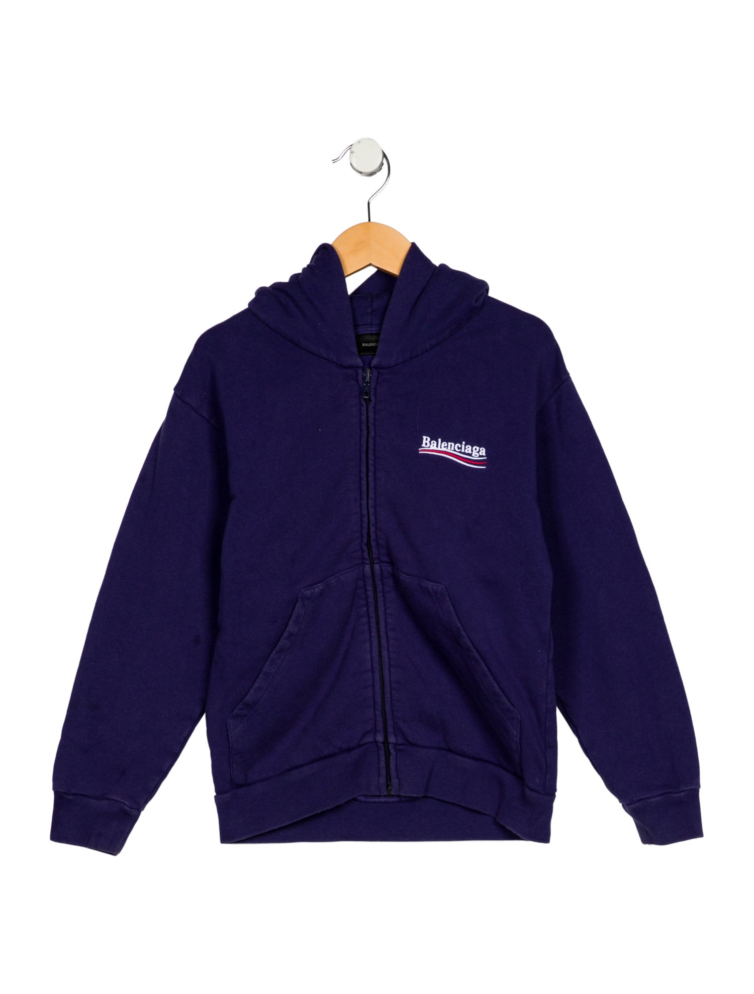 Balenciaga Boys' Political Campaign Logo Zip-Up Jacket