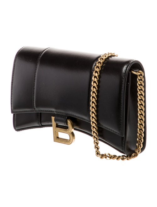 Balenciaga Leather Hourglass Wallet on a Chain 2022
