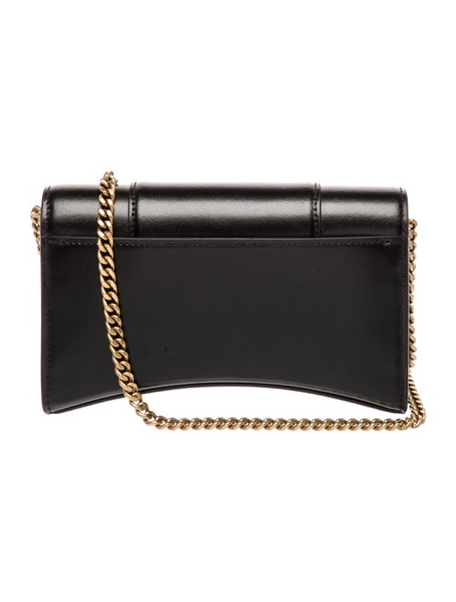 Balenciaga Leather Hourglass Wallet on a Chain 2022