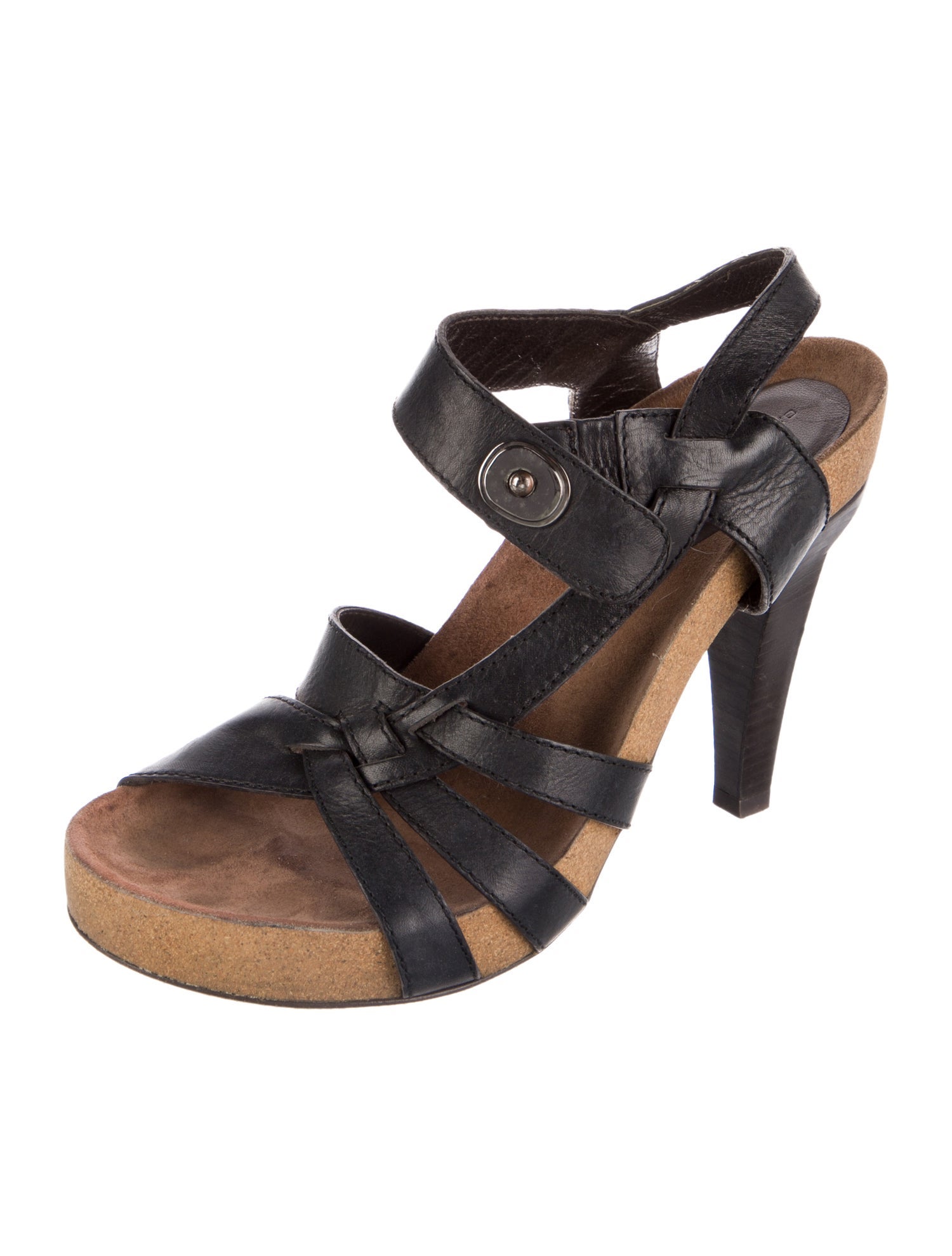 Balenciaga Leather Slingback Sandals