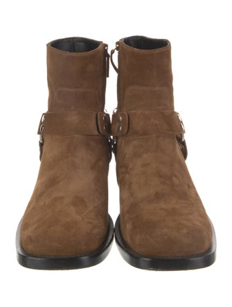 Balenciaga Suede Studded Accents Boots