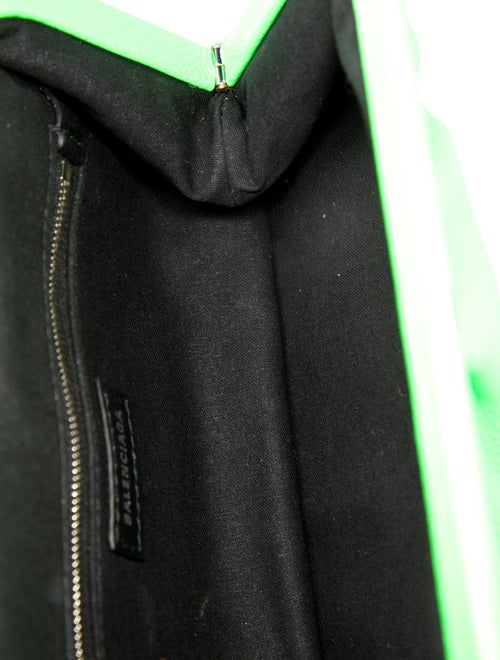 Balenciaga Leather Logo Cloud Clutch XS