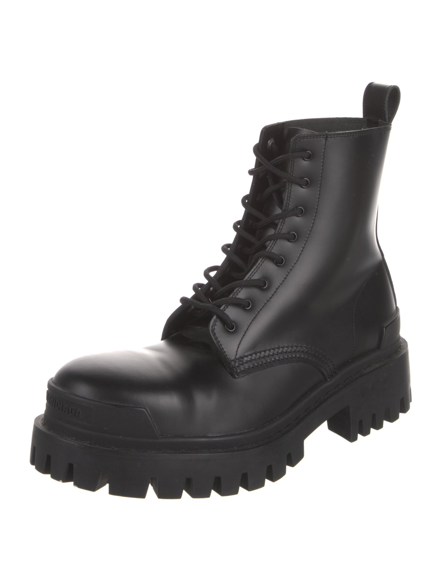 Balenciaga Leather Combat Boots
