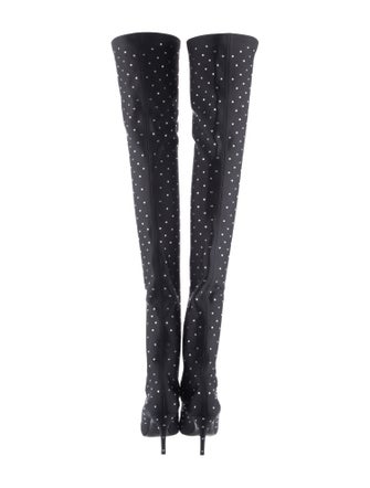 Balenciaga Satin Polka Dot Print Sock Boots