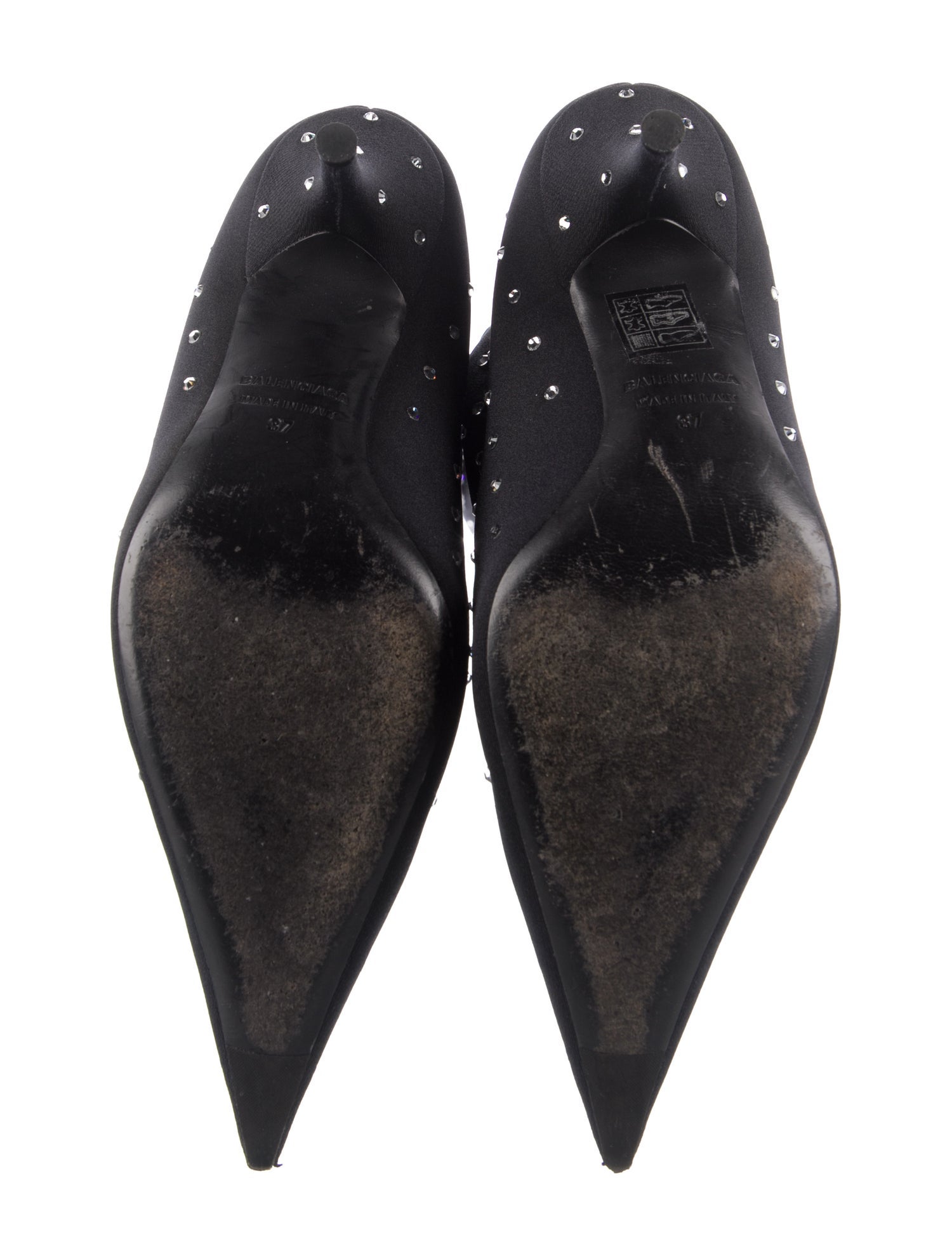 Balenciaga Satin Polka Dot Print Sock Boots