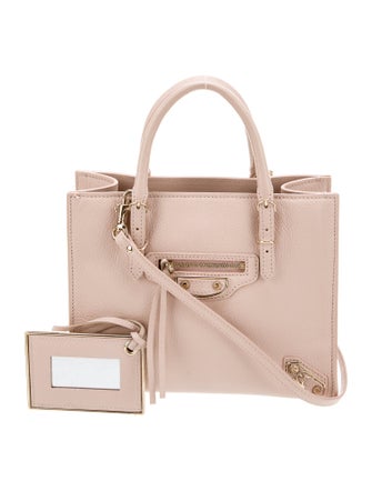 Balenciaga Leather Motocross City Metallic Edge Mini