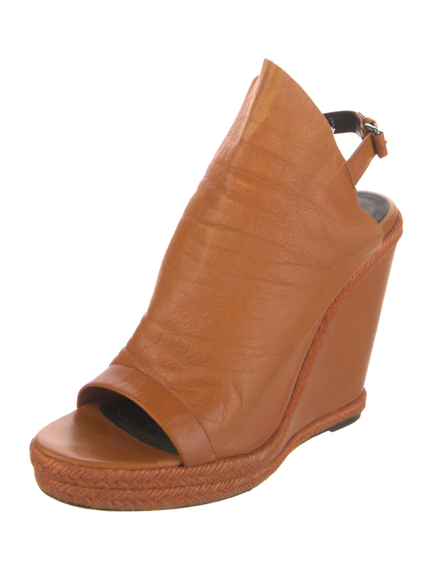 Balenciaga Leather Slingback Sandals