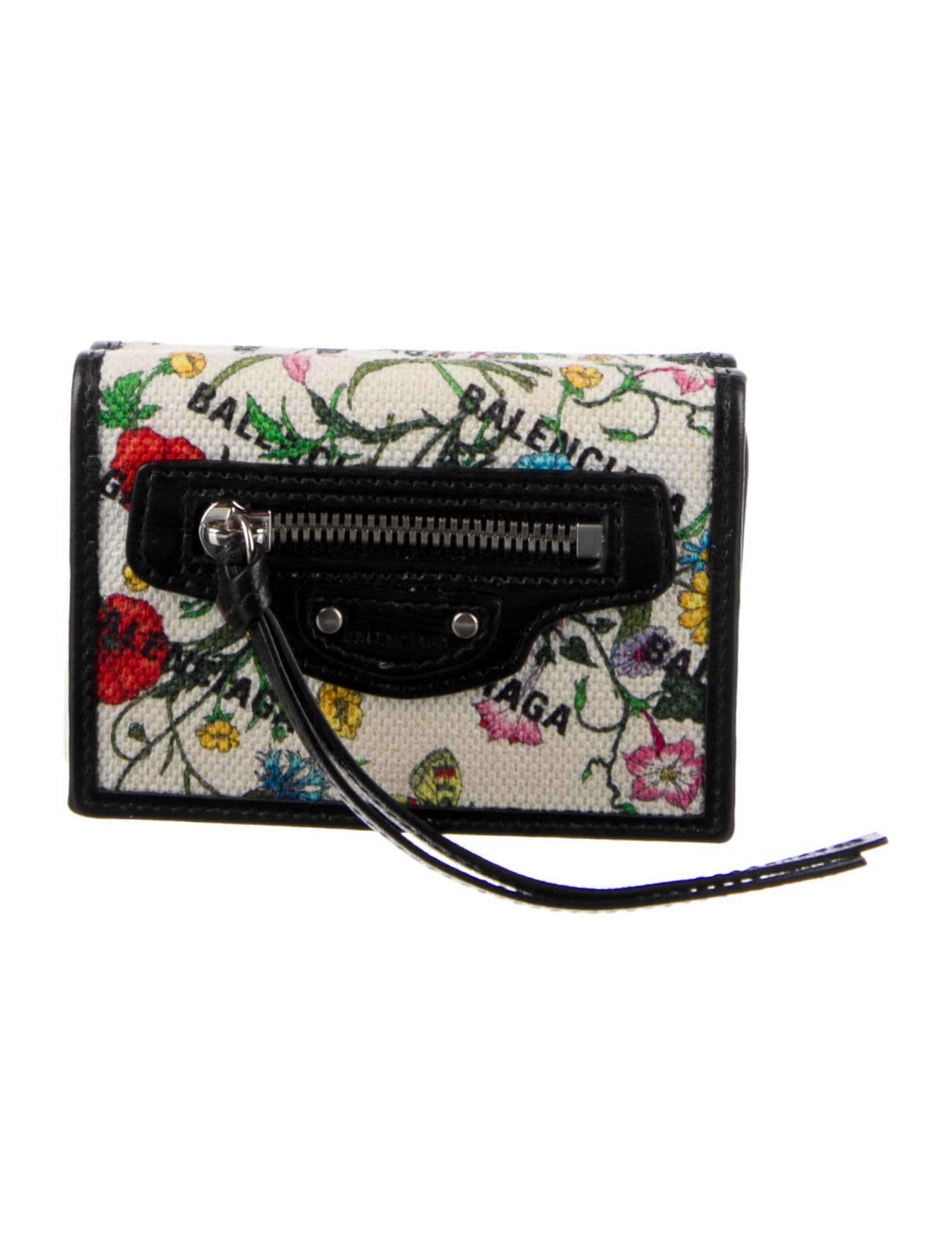 Gucci x Balenciaga Flora Print Canvas Wristlet